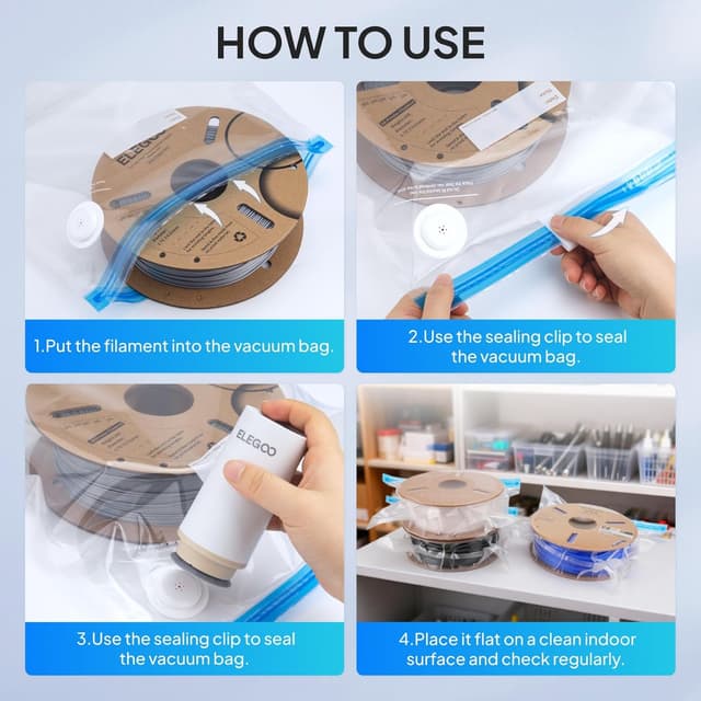 Thumbnail 5 de ELEGOO Filament Vacuum Storage Kit 20 Pack