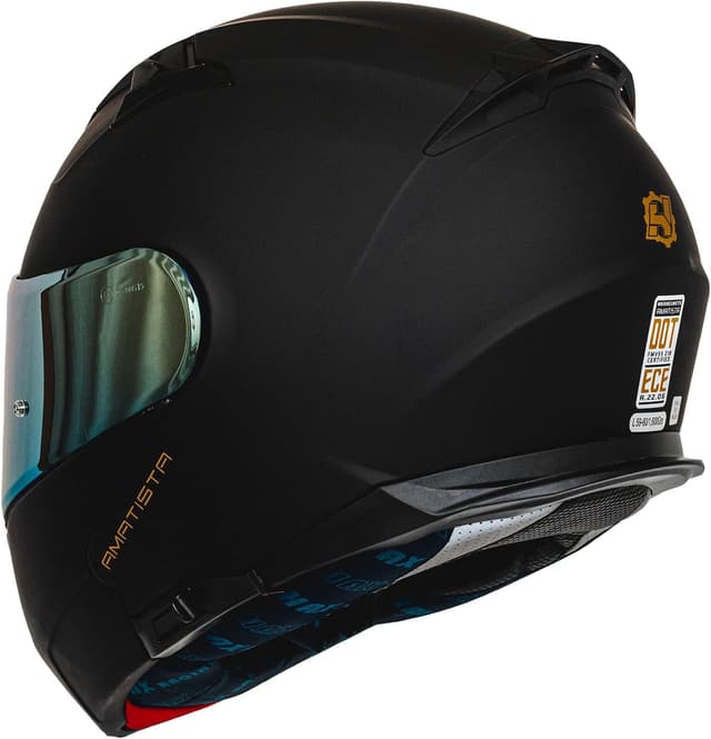 Detalle de HAX Amatista Modular Flip-Up Dual Visor Motorcycle Helmet (Matte Black, XXL) — DOT/ECE Approved
