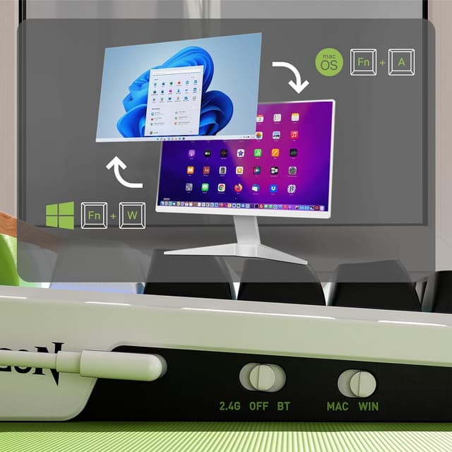 Detalle 2 de Redragon K686 Pro clavier de jeu RVB sans fil Gasket (98 touches) à 3 modes