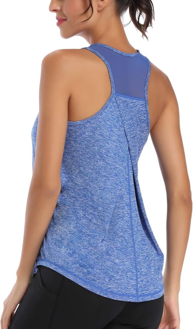 Detalle 2 de Aeuui Womens Racerback Mesh Workout Tank Top ๐โ