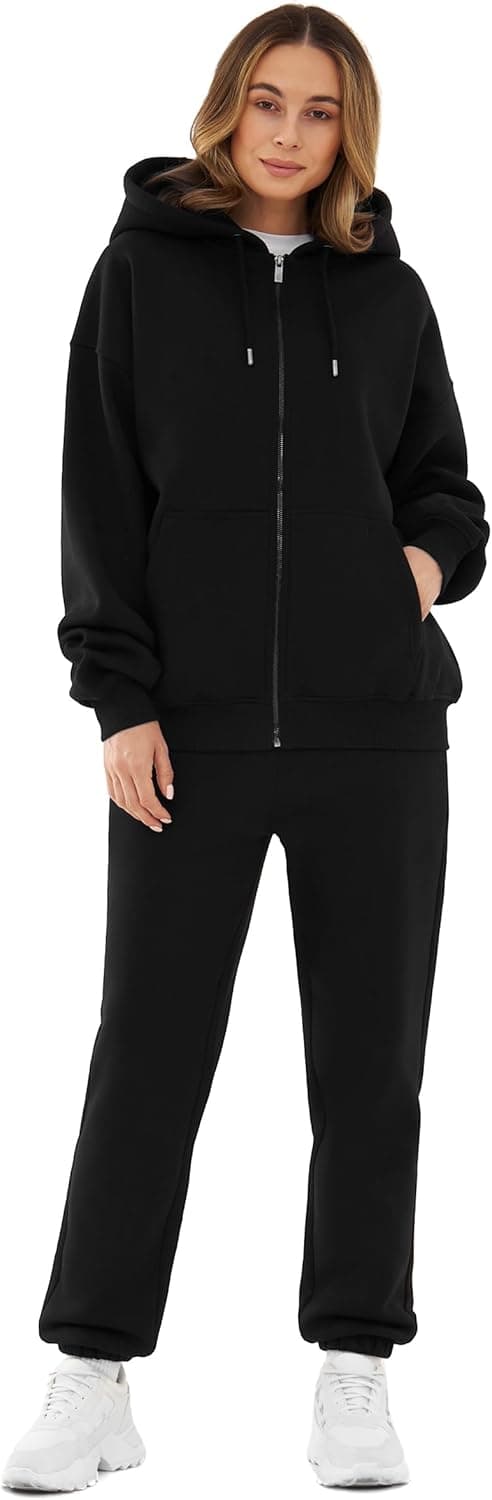 Detalle de Johnny Urban Felpa con zip uomo e donna Caleb in cotone unisex oversize con cappuccio