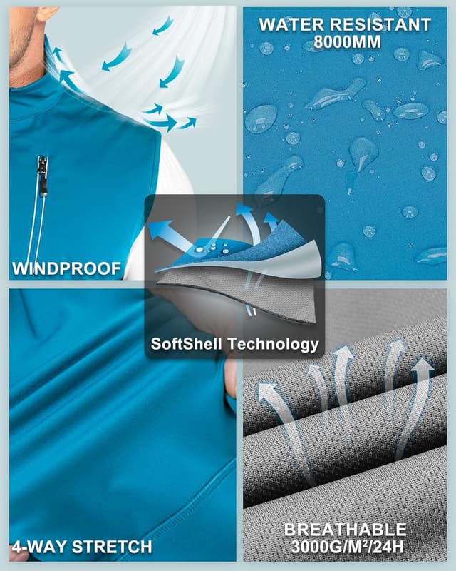 Thumbnail 4 de Leichte Softshell Weste 33,000ft für Herren