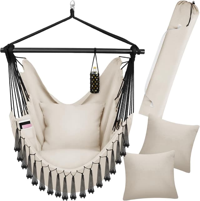 Imagen de tectake® Silla Colgante Bohemia 150 kg en OfertitasTOP