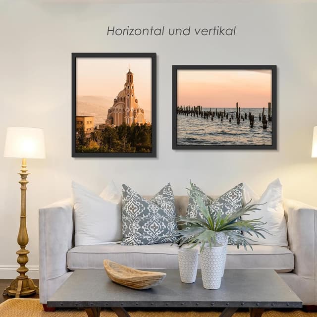 Thumbnail 4 de QPQIYIY Bilderrahmen 40x50 cm 3er Set Schwarz