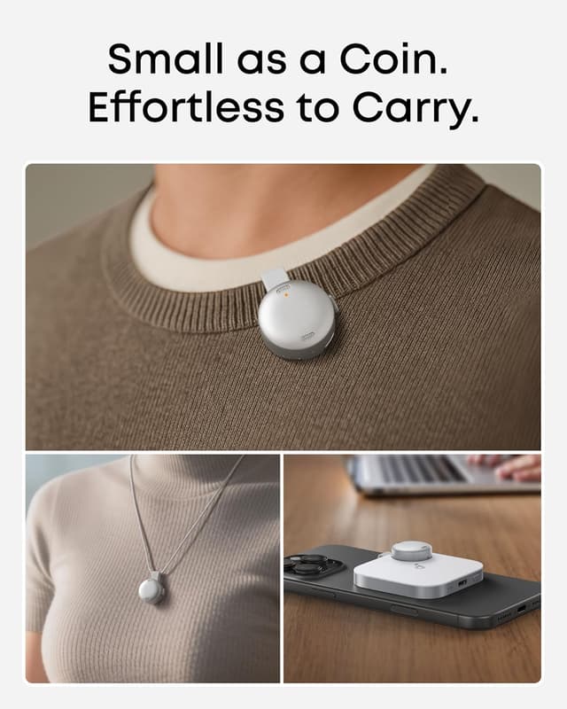 Detalle de soundcore Work AI Voice Recorder 6-Month 🎙