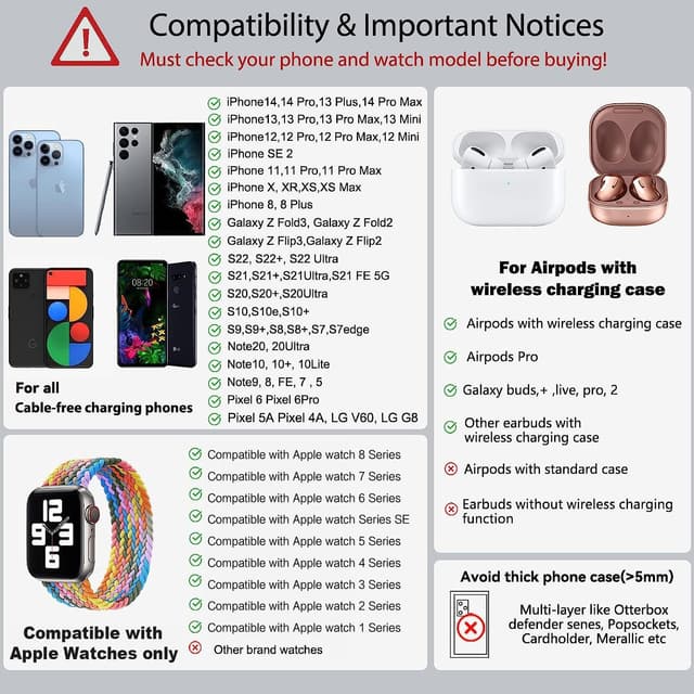 Thumbnail 1 de YiJYi 3-in-1 Watch Charger Stand