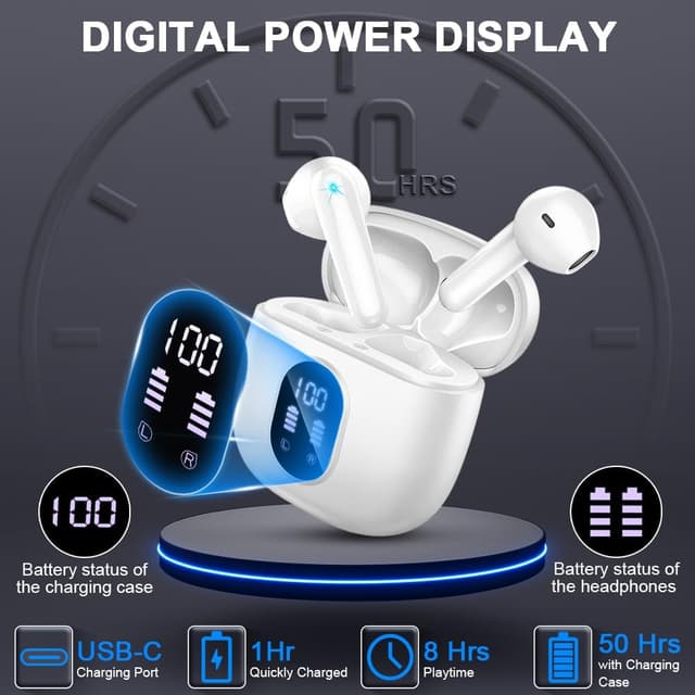 Detalle 2 de Bluetooth In-Ear Kopfhörer 5.4 mit 4 Mic