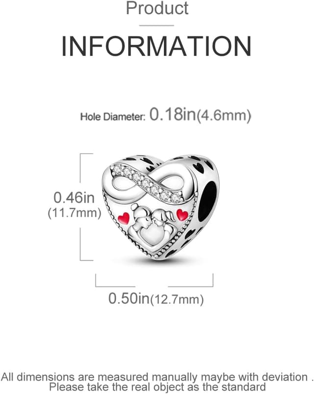 Thumbnail 2 de CYCUFF 925er Sterlingsilber-Anhänger mit Öse (ca. 4,5–5 mm) – für Armbänder & Charm-Ketten