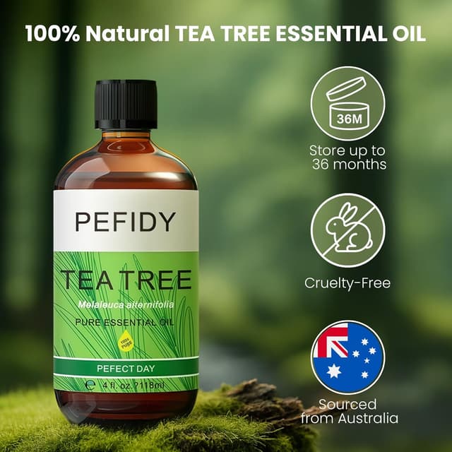 Detalle de PEFIDY Tea Tree Olio Essenziale 118 ml