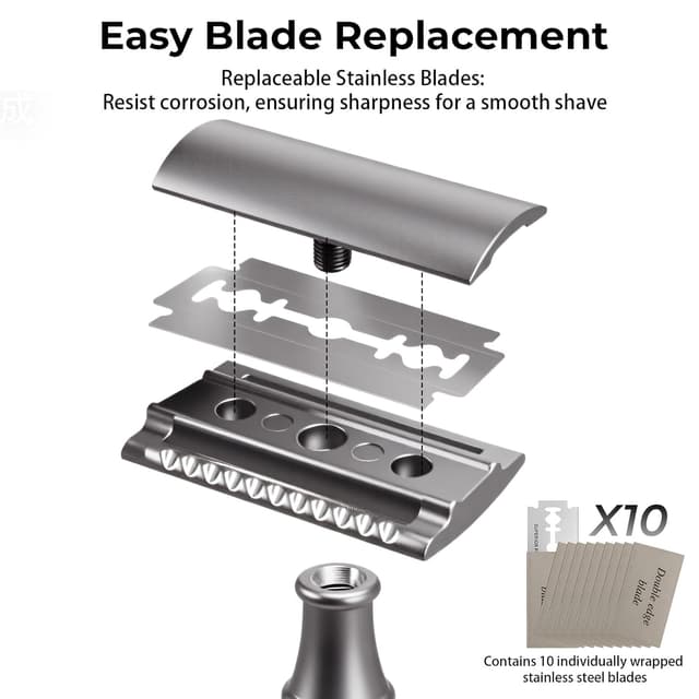 Thumbnail 3 de Wyklaus Double Edge Safety Razor 10-Blade