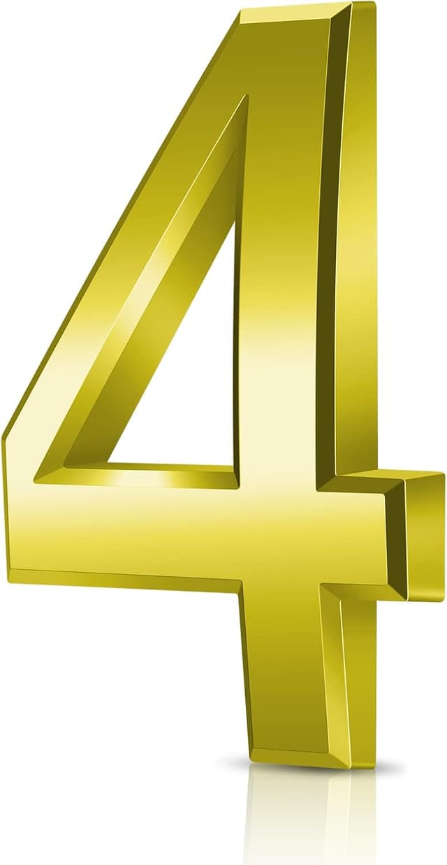 Imagen de Vicloon Numero Civico targa 3D ABS oro 7,5 cm en OfertitasTOP