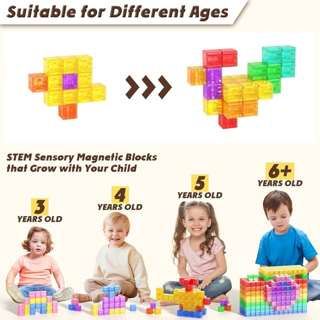 Thumbnail 4 de Apluses 45PCS Magnetic Blocks 45-piece set for toddlers 🧩