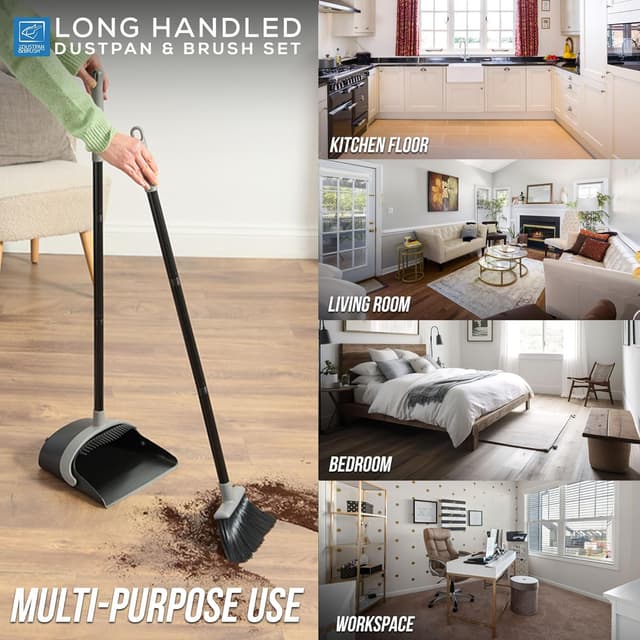 Thumbnail 4 de Long Handled Dustpan and Brush Set — Tall 1.0m 🧹