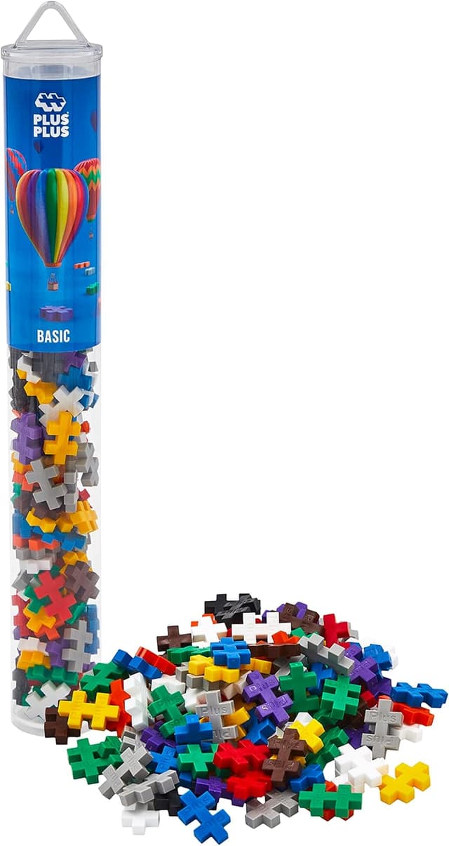 Detalle de Plus-Plus Building Blocks Toy (240 pc) – Pumpkin Spice Mix creative STEM play for ages 5+