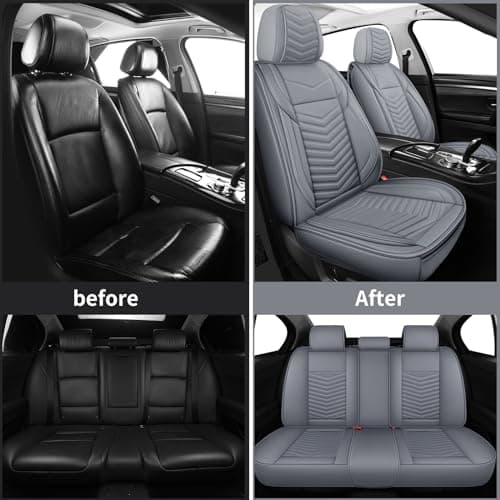 Thumbnail 8 de HChengkikz Style1 5-Piece Car Seat Covers, Grey