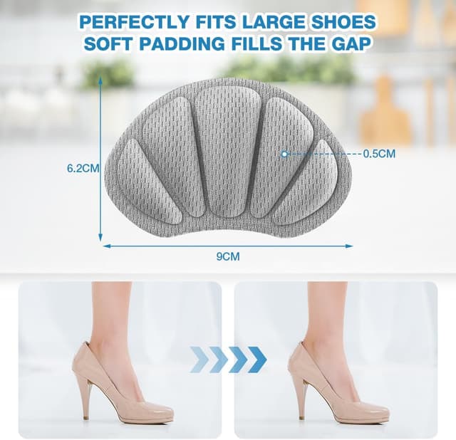 Detalle 2 de LOPHE 4 paires de protège-talons avec mousse à mémoire de forme
