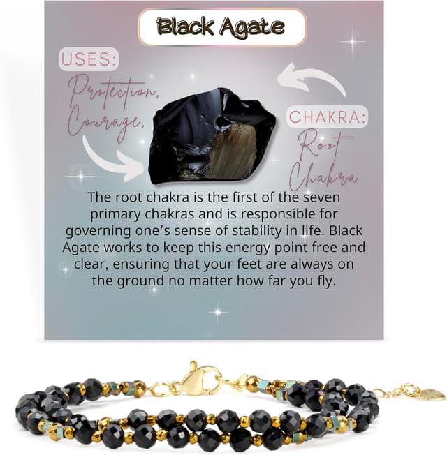 Thumbnail 6 de Bracelet femme spirituel Farfume avec 7 pierres naturelles (Agate rouge, Œil de tigre, Topaze, Aventurine verte, Lazurite, Sodalite, Améthyste) perles 4 mm