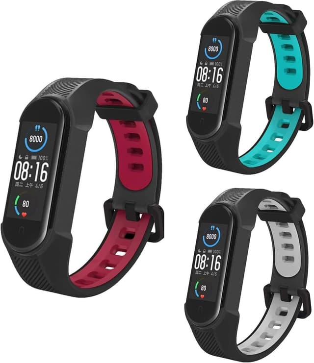 Detalle de Panda Bobo replacement silicone watch strap for Xiaomi Mi Band 5/6/7 and Amazfit Band 5