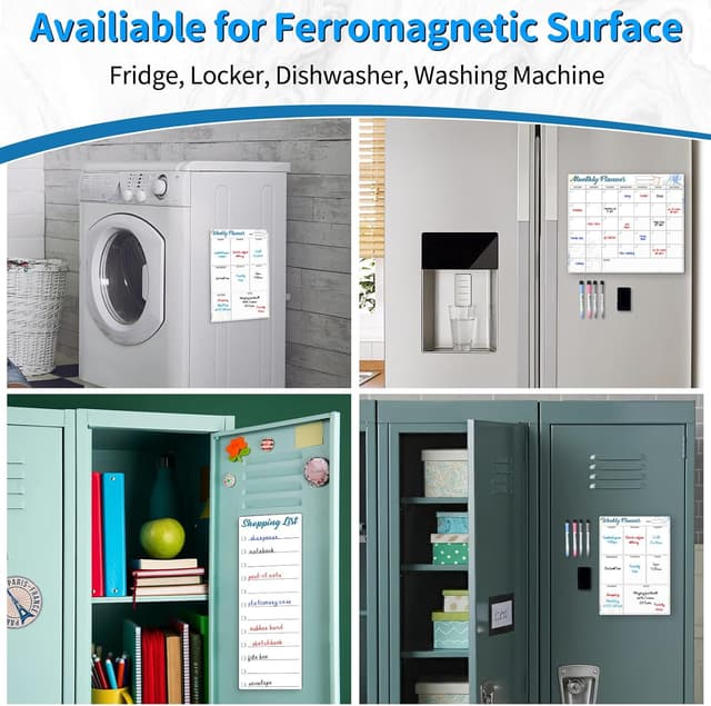 Thumbnail 5 de Sliandtelly Magnetic Whiteboard Planner for Fridge