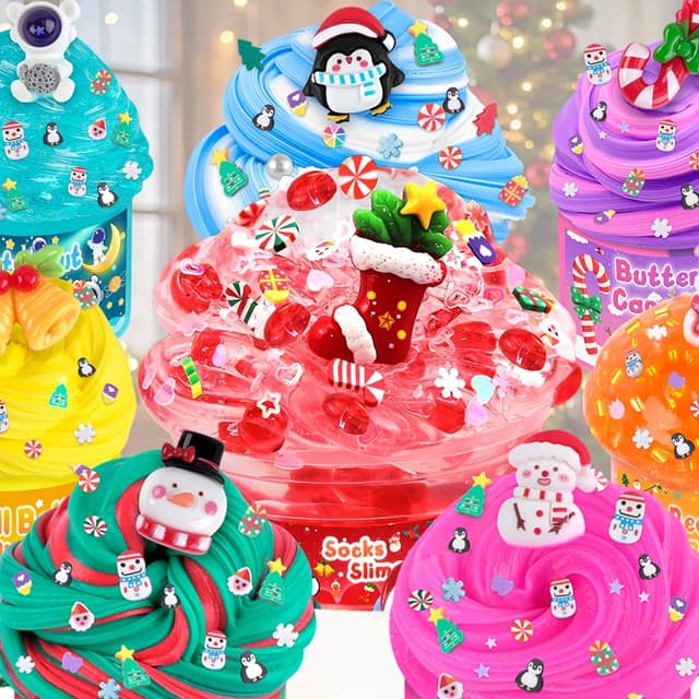 Detalle de LAWOHO 15 Pack Fantasy Slime Kit for Kids (Crunchy, Clear, Beaded & More)