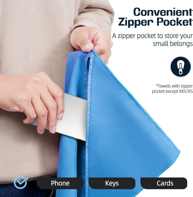 Detalle 2 de BAGAIL asciugamano in microfibra 4 volte