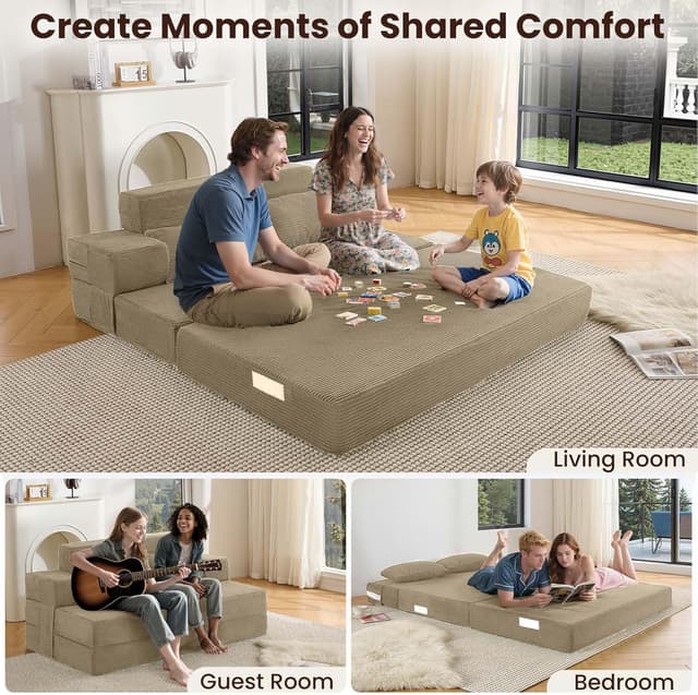 Detalle 2 de Fantico Folding Sofa Bed Double 150 × 205 cm