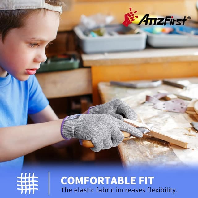 Detalle de Schnittschutzhandschuhe Kinder Level 5, 2 Paar