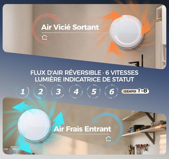 Thumbnail 1 de SBONNI Extracteur d'Air 100mm 90–220 m³/h 📢