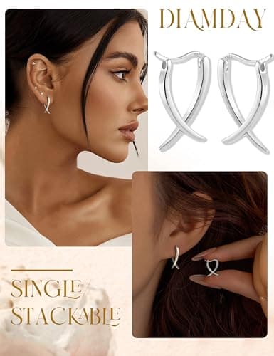 Detalle 2 de Diamday Pendientes Stud Plata 925