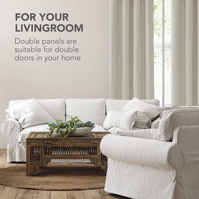 Thumbnail 3 de Deconovo Cortina Opaca 140x260 cm Beige claro