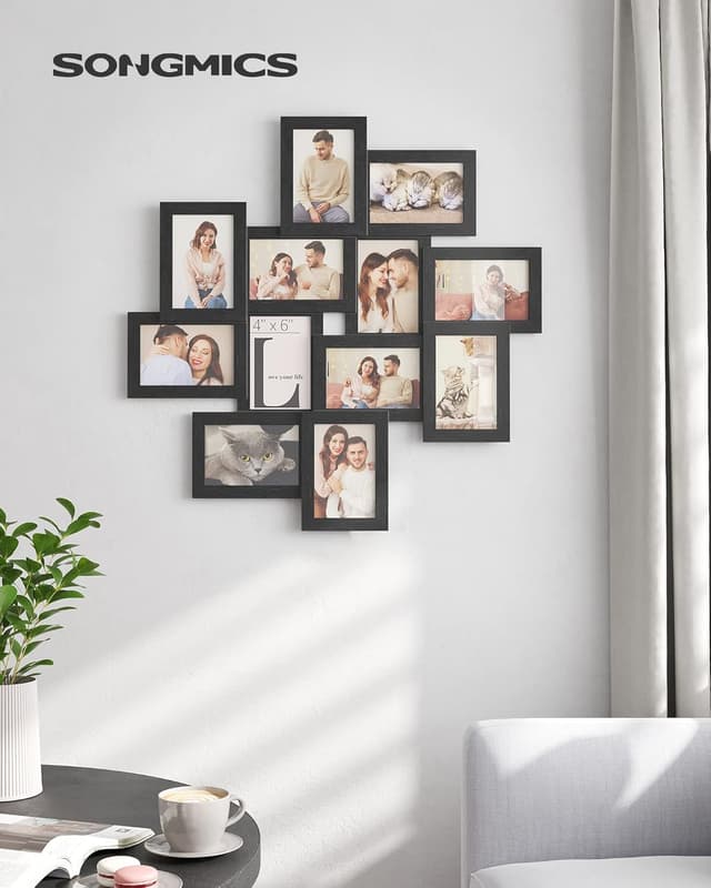 Thumbnail 1 de SONGMICS Collage de Marcos de Fotos 12 Piezas 🖼