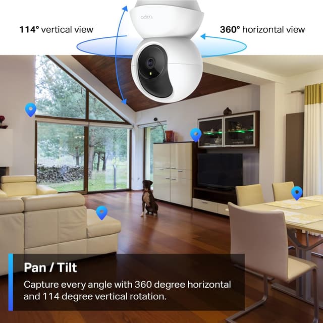 Detalle de TP-Link Tapo C210 2K Pan-Tilt Indoor Security Camera (Baby & Pet Monitor)