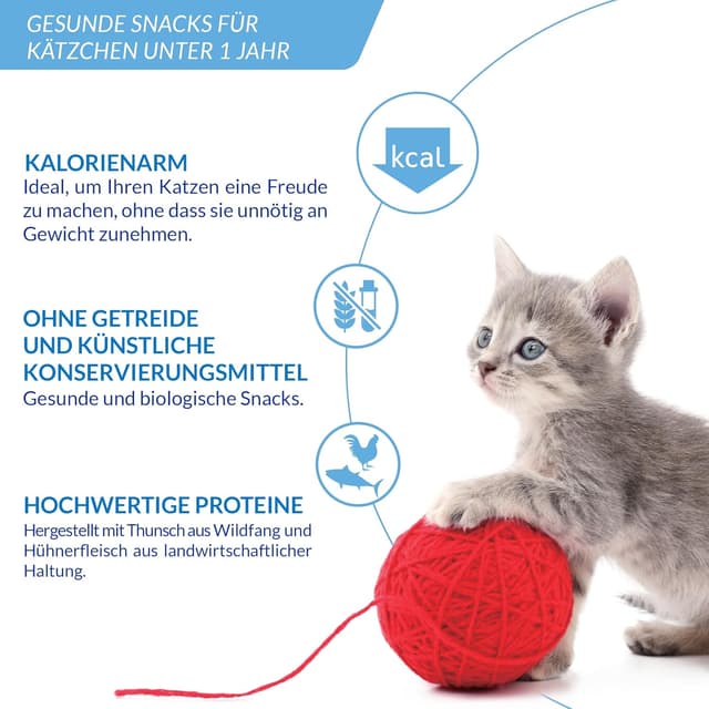 Detalle 2 de INABA Churu Creamy Snack für Kätzchen (Junior, 2–12 Monate) mit Omega 3 und Taurin, 20 x 14g