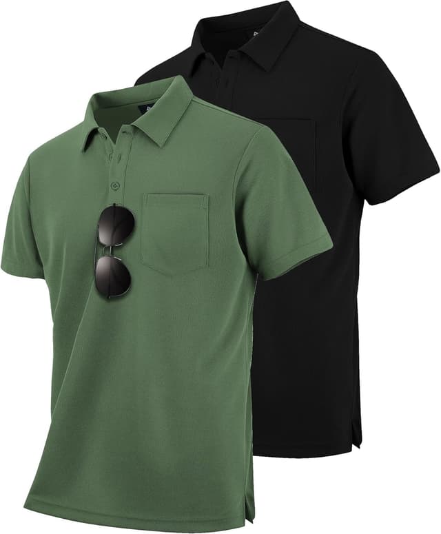 Thumbnail 6 de SwissWell 2 pezzi polo uomo manica corta estiva traspirante per golf e tennis