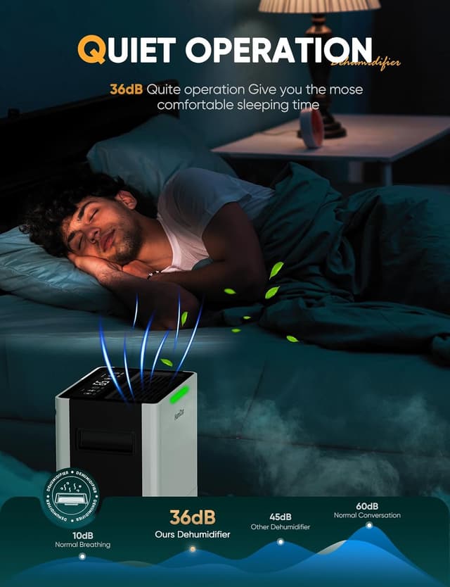 Thumbnail 6 de Dehumidifier for Home Damp and Laundry Drying ⌘