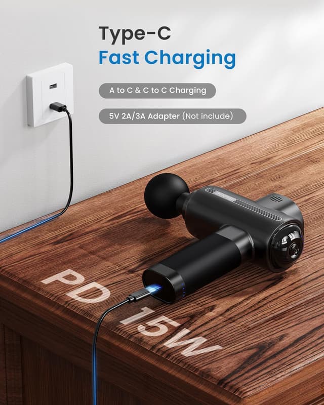 Detalle de RENPHO Massage Gun 3200 RPM deep tissue massager