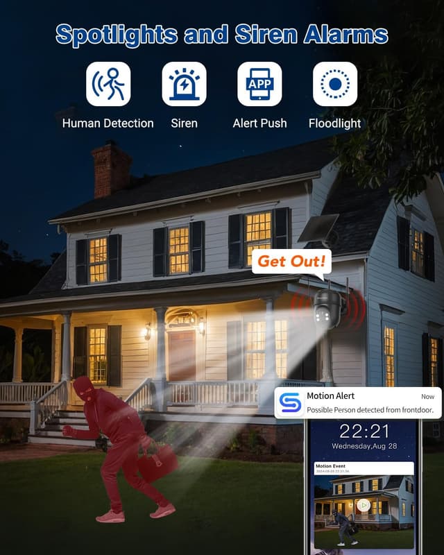 Thumbnail 5 de Septekon 2K Solar 360° PTZ Camera
