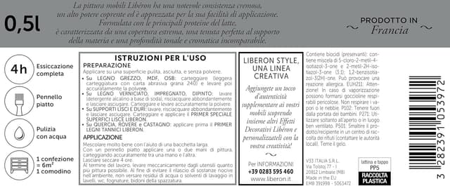 Detalle 2 de Azzurro Isola Libéron Pittura mobili 0,5 L