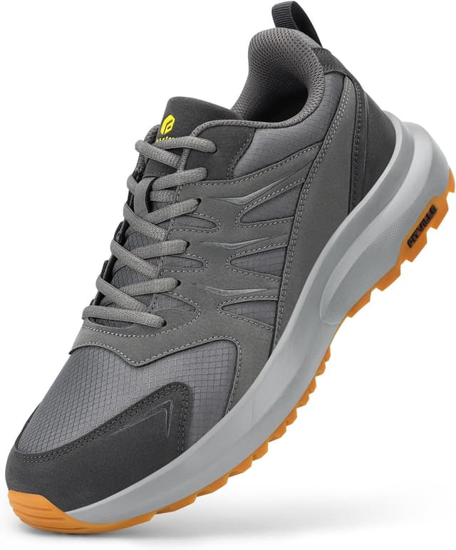 Detalle de FitVille Wanderschuhe Herren „Extra Breit“ – wasserdicht, rutschfeste Trekkingschuhe mit breiter Zehenbox