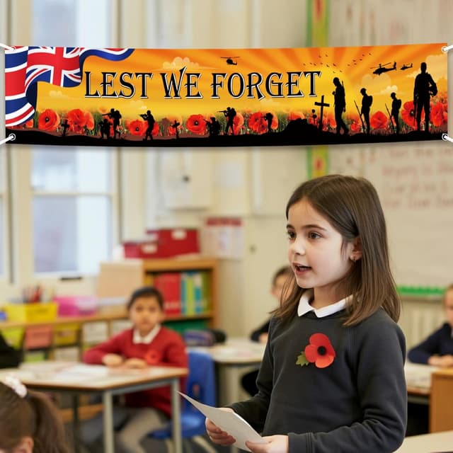 Thumbnail 4 de MEHOFOND 9.84x1.64 ft Remembrance Day Banner