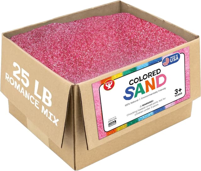 Imagen de Hygloss Colored Sand 25 lb Valentine craft sand 🎨 en OfertitasTOP