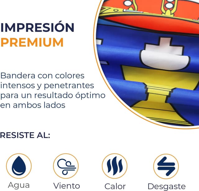 Thumbnail 4 de BANDERA MALLORQUINA 150x90cm - AZ FLAG 🇪🇸