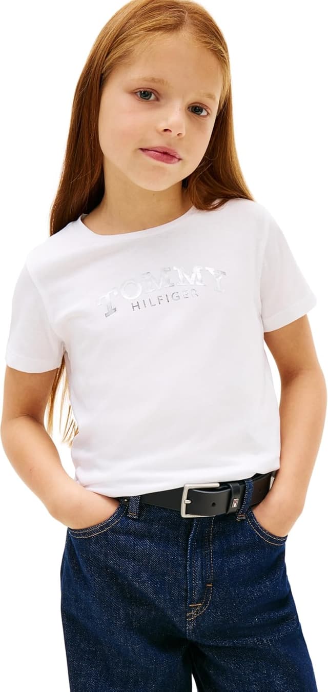 Detalle 2 de Tommy Hilfiger Tommy Foil Tee SS KG0KG08974 maglietta per bambine e ragazze