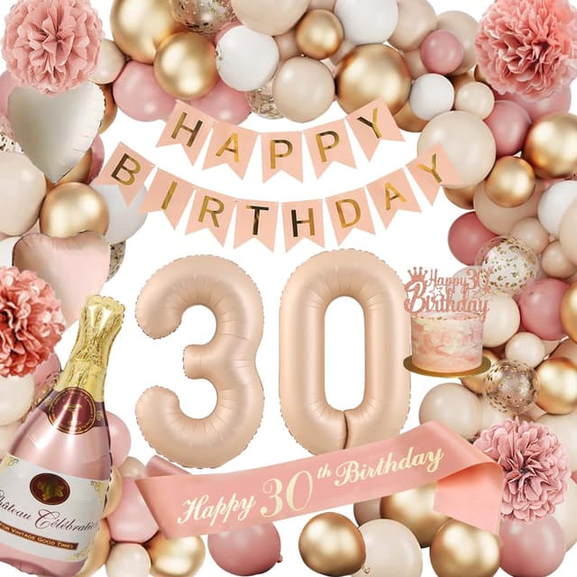 Imagen de Deko 30 Geburtstag Retro Rosa en OfertitasTOP