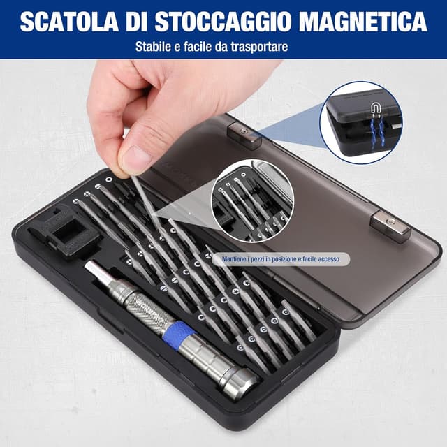 Thumbnail 6 de WORKPRO Set di cacciaviti di precisione da 26 pezzi con punte magnetiche e magnetizzatore
