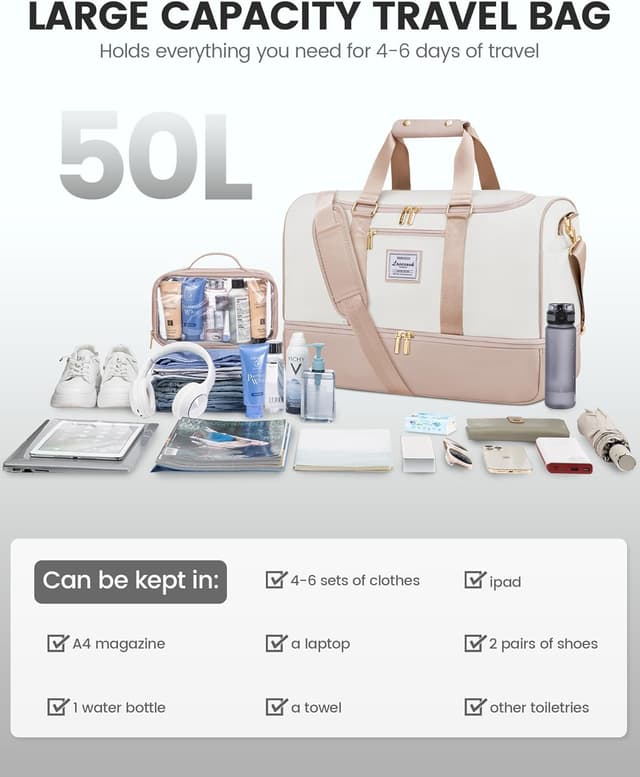 Thumbnail 4 de LOVEVOOK Reisetasche Groß 50L