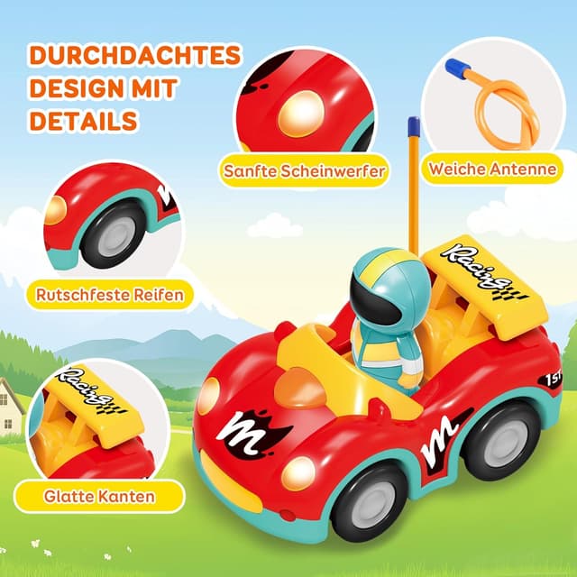 Thumbnail 6 de Pup Go Kleinkind RC Cartoon Rennwagen