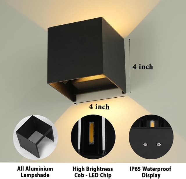 Thumbnail 5 de YICALE 12W Aplique Pared Exterior IP65 Ajustable 3000K