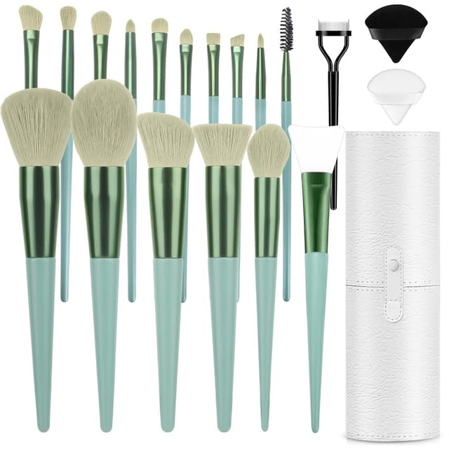 Thumbnail 6 de LUXBRU 20-Piece Makeup Brush Set with Case: Foundation, Powder, Eyes, Brows & More