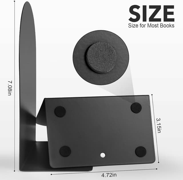 Detalle 2 de Deefongo Buchstütze Metall Set mit 6 Stück